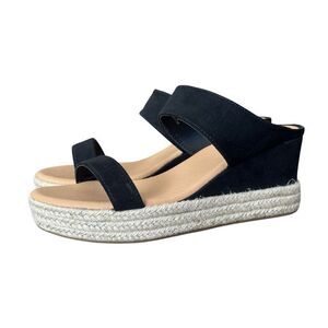 Journey Collection Alissa Slip On Wedge Heeled Sandal Size 8 1/2
